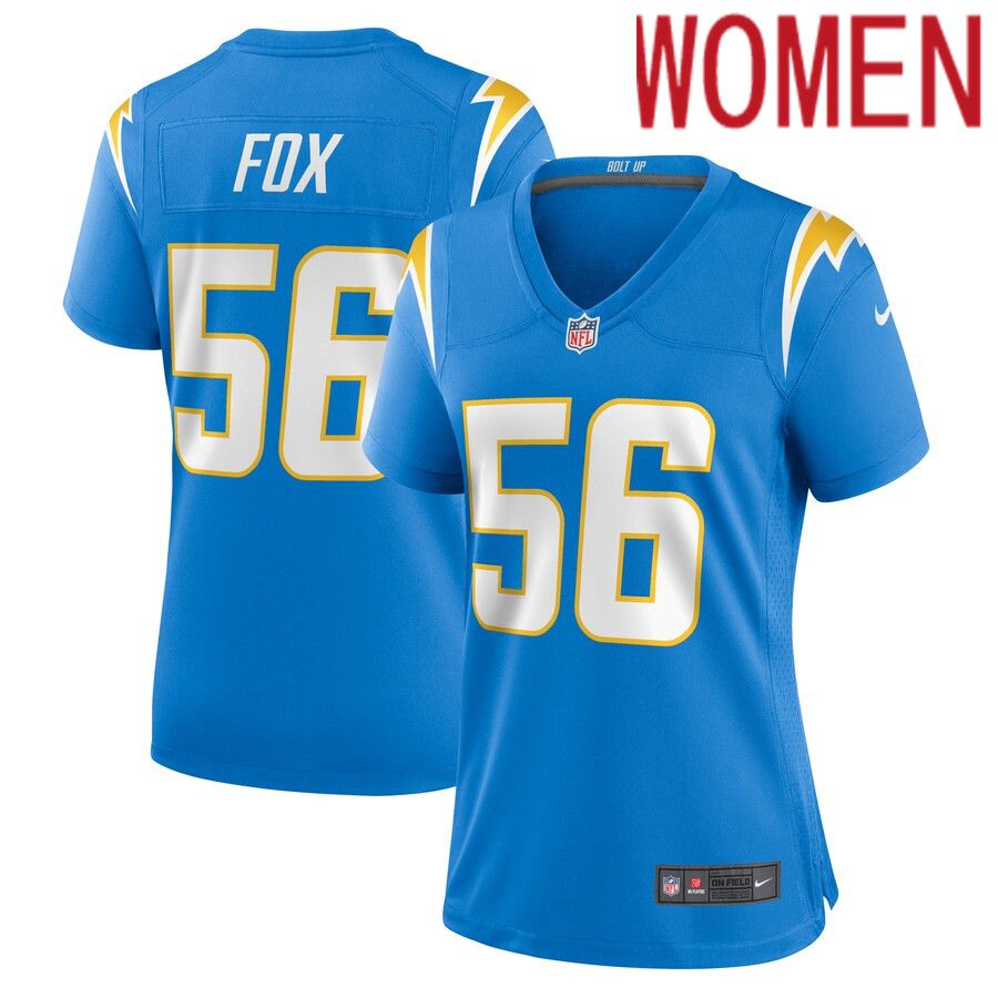 Women Los Angeles Chargers #56 Morgan Fox Nike Powder Blue Player Game NFL Jersey->women nfl jersey->Women Jersey